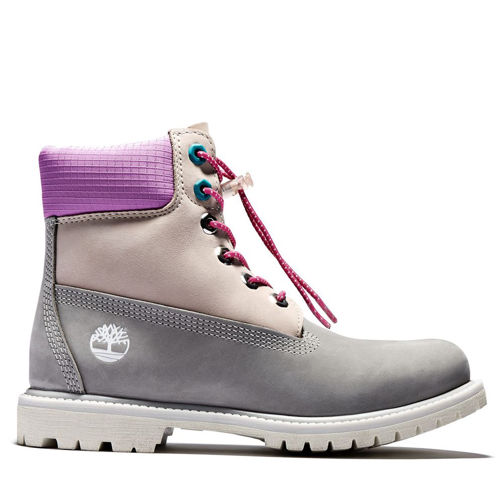 Timberland 6-Inch Μποτακια Γυναικεια Γκρι - Premium Waterproof - Greece 1273485-XW